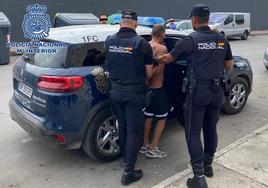 Imagen de la detención del sospechoso.