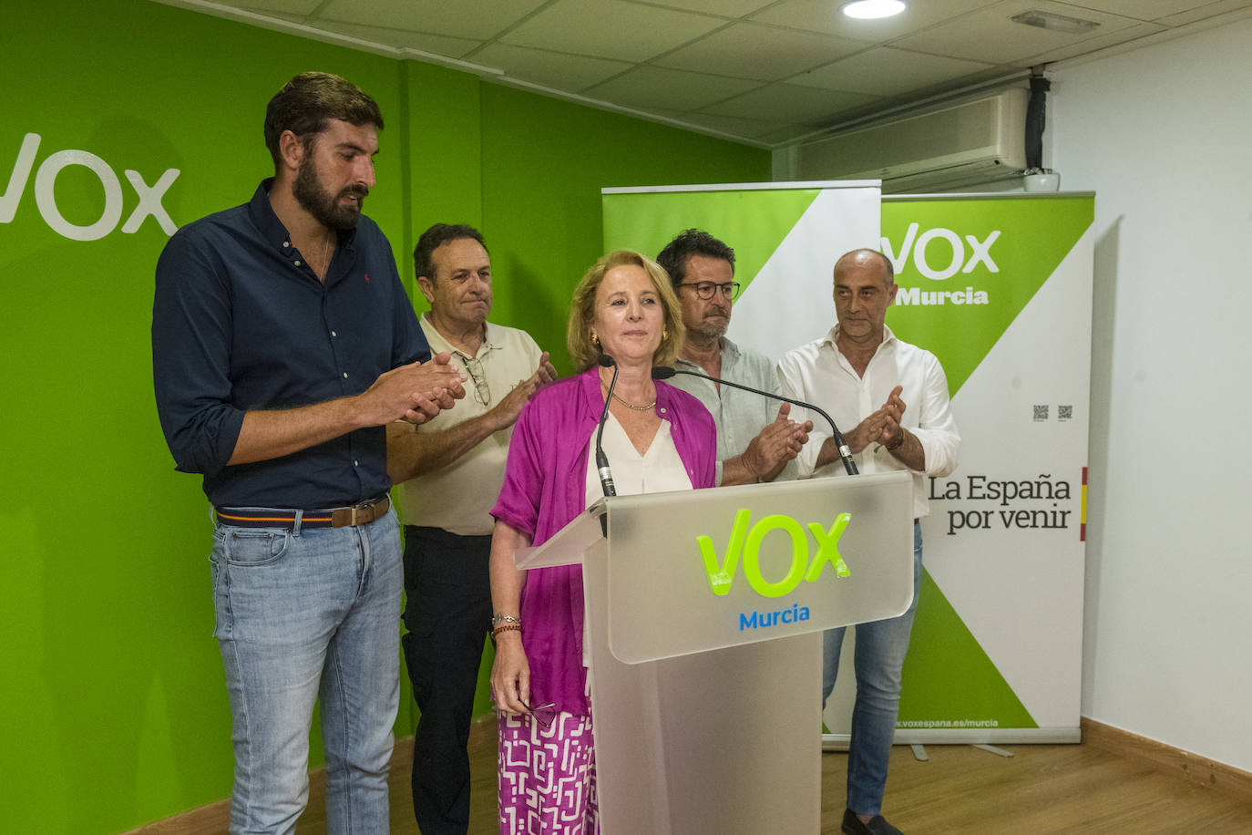 Comparecencia de los candidatos de Vox por la Región de Murcia, en imágenes