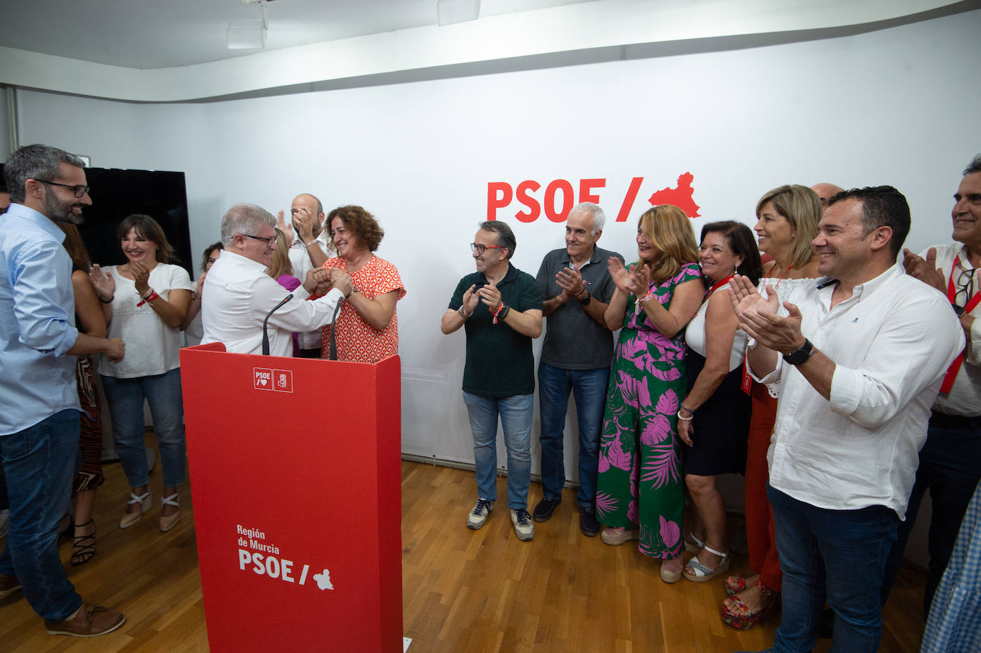 La comparecencia de los candidatos del PSOE por la Región de Murcia, en imágenes