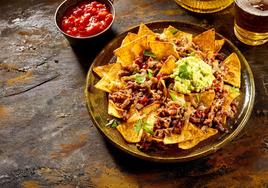 Nachos de carne.