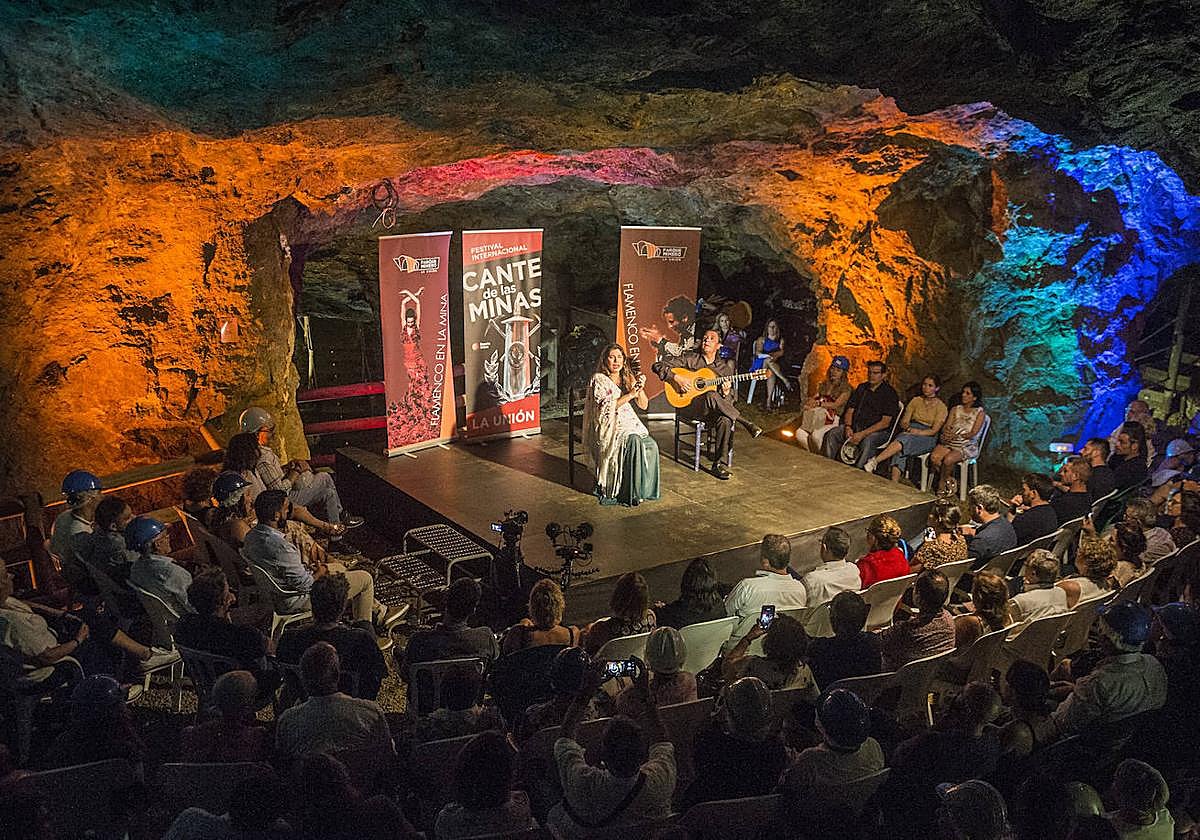 Imagen de archivo de una actuación del Cante de Las Minas.