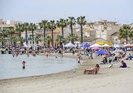 Imagen de archivo de las playas de Los Alcázares.