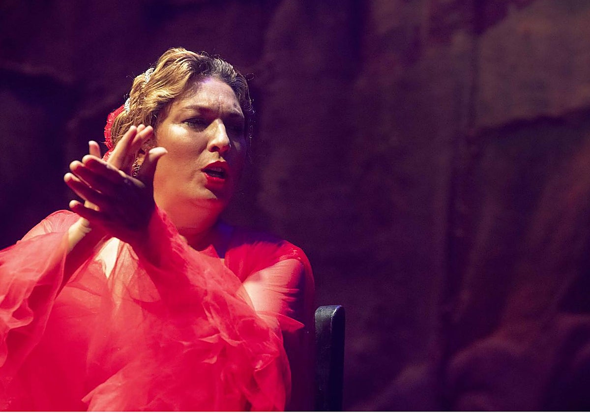 Estrella Morente, este martes, durante su actuación en el Cante de las Minas.