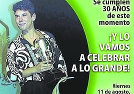 Imagen de 1993 que subió ayer Miguel Poveda a sus redes sociales.