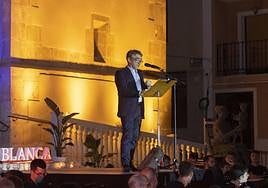 Victorino Martín, durante la lectura del pregón, este miércoles.
