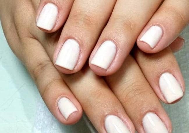 White nails.
