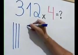Una forma diferente de multiplicar se ha hecho viral en redes sociales.