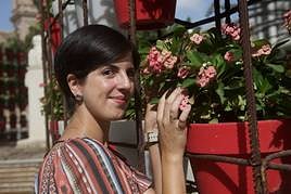 Alejandra Hernández, en la murciana plaza de Santo Domingo.