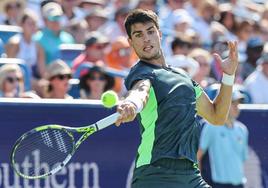 Carlos Alcaraz, en la final del Masters 1000 de Cincinnati.