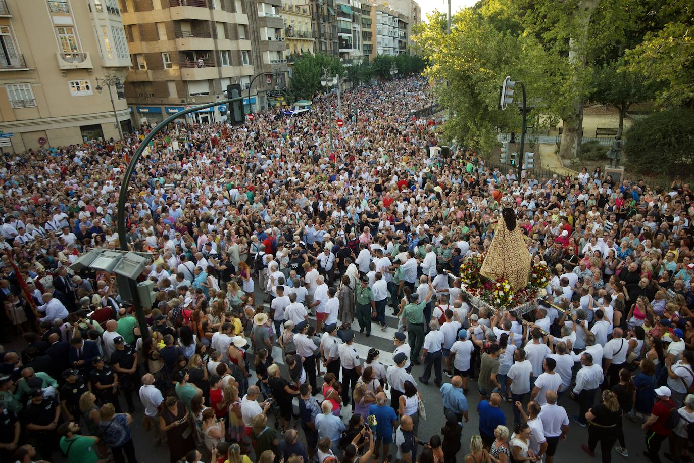 La bajada de la Fuensanta a Murcia, en imágenes