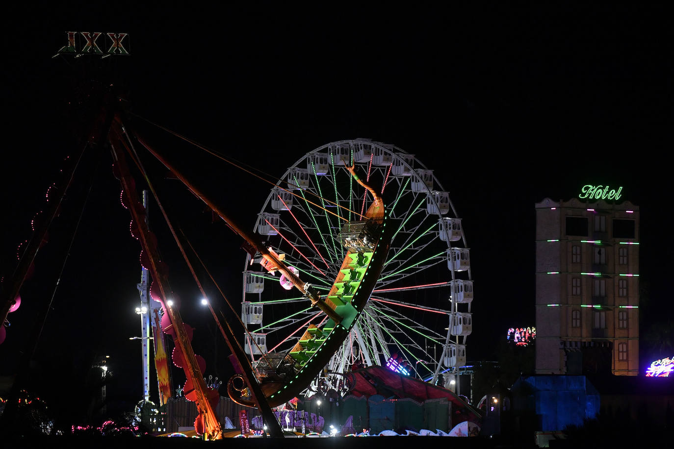 Inauguración de la feria de atracciones de Murcia, en imágenes