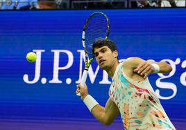 Alcaraz, tras vencer a Harris en el US Open.