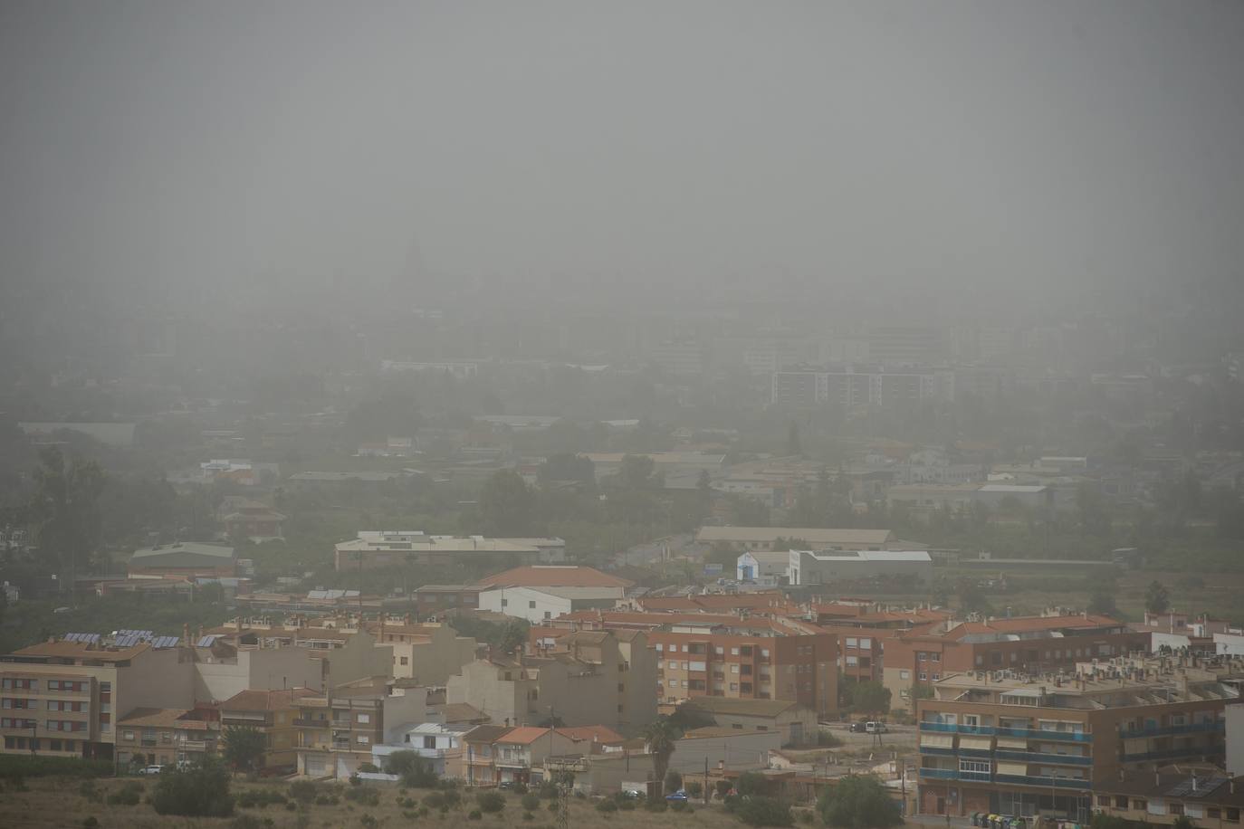Episodio de contaminación atmosférica en Murcia por una masa de aire subsahariano