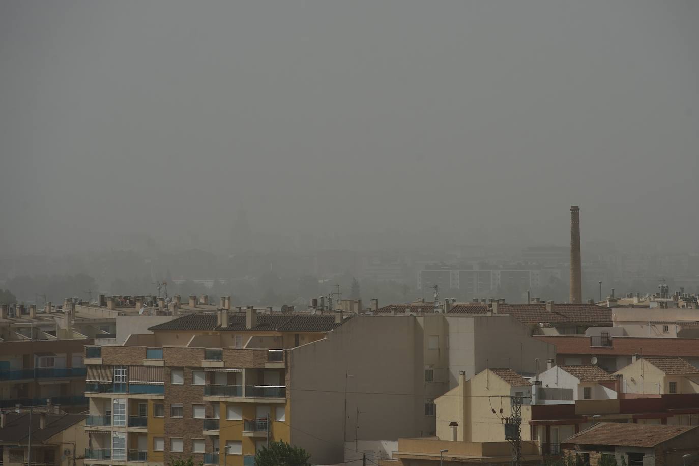 Episodio de contaminación atmosférica en Murcia por una masa de aire subsahariano