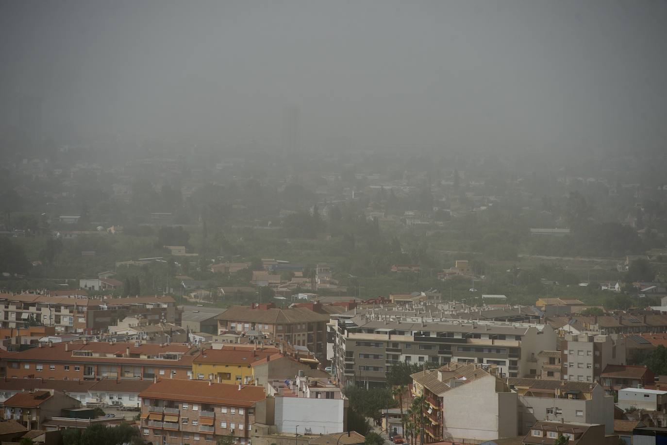 Episodio de contaminación atmosférica en Murcia por una masa de aire subsahariano