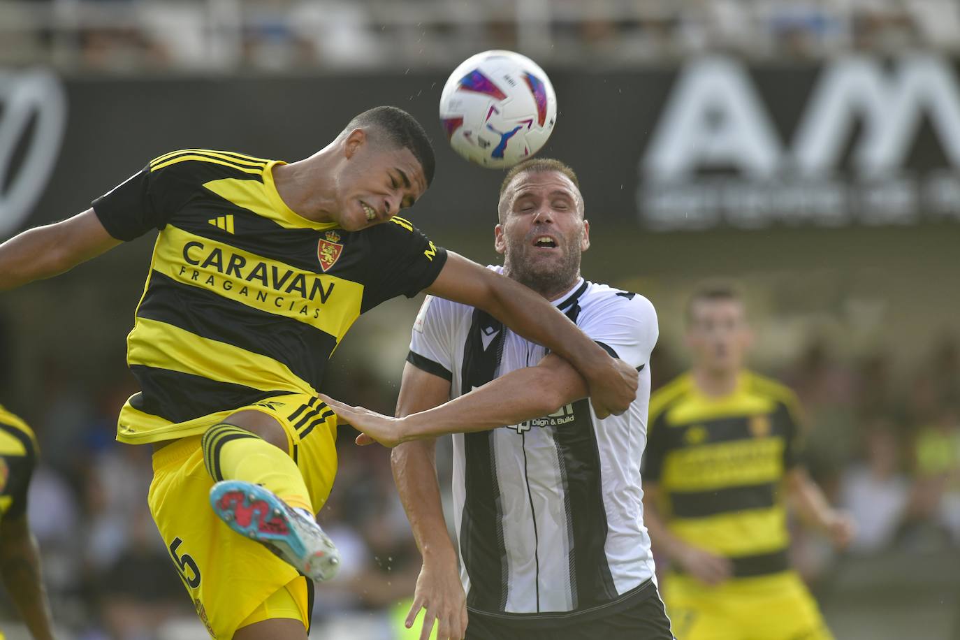 La derrota del Cartagena frente al Real Zaragoza, en imágenes