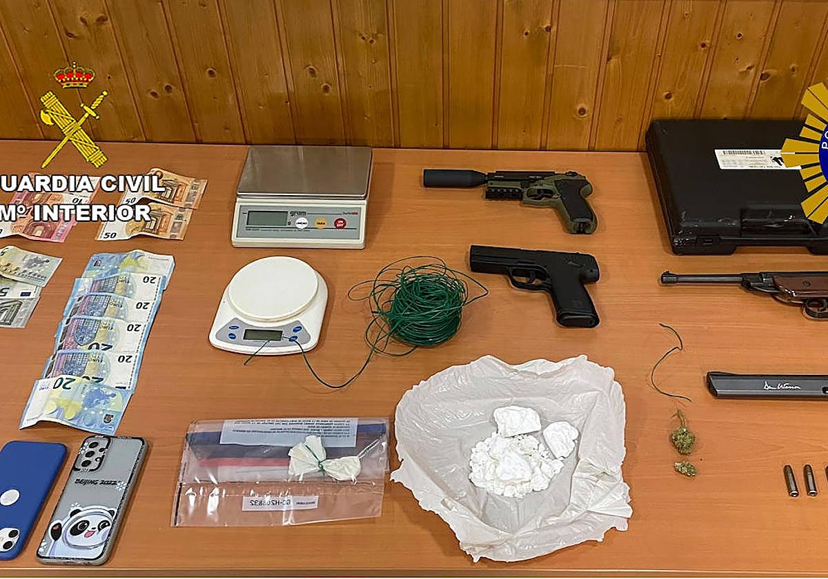 Elementos intervenidos durante el registro de la vivienda.