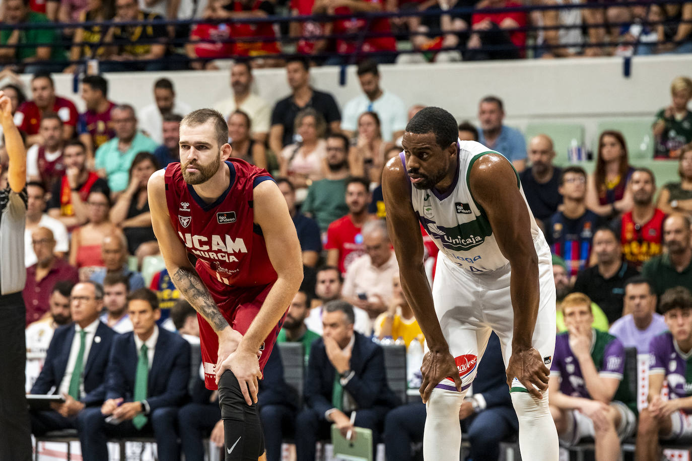 La derrota del UCAM Murcia ante Unicaja en las semifinales de la Supercopa, en imágenes