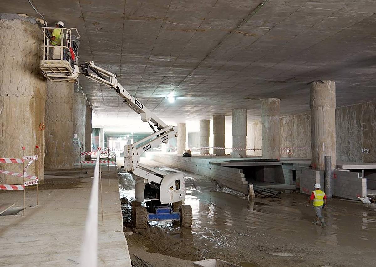 Imagen secundaria 1 - Situación de las obras de la nueva estación del Carmen. 