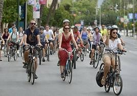 'Bicifestación' en Murcia, en una foto de archivo.