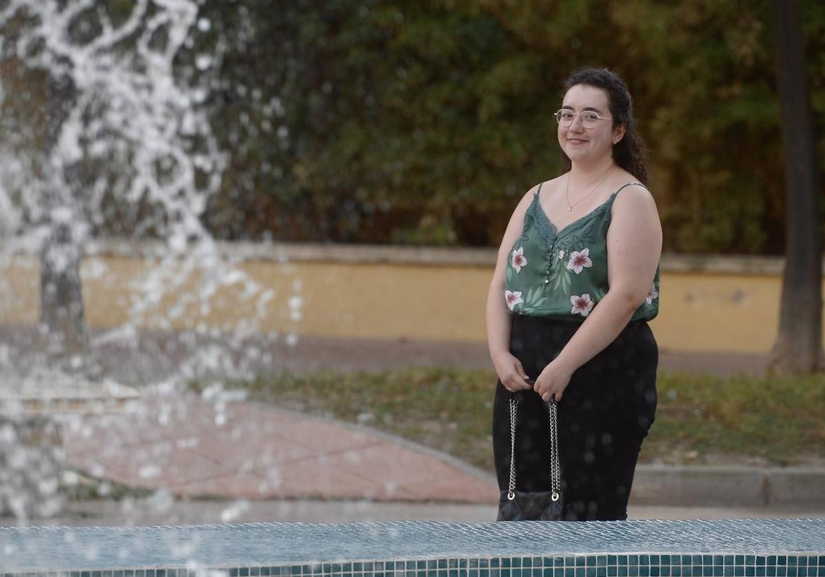 Sanaa Molina, la semana pasada, en un parque de Murcia.