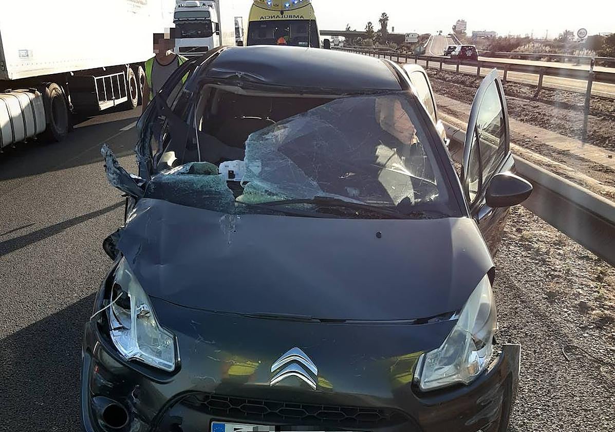 Estado del coche implicado en el accidente.