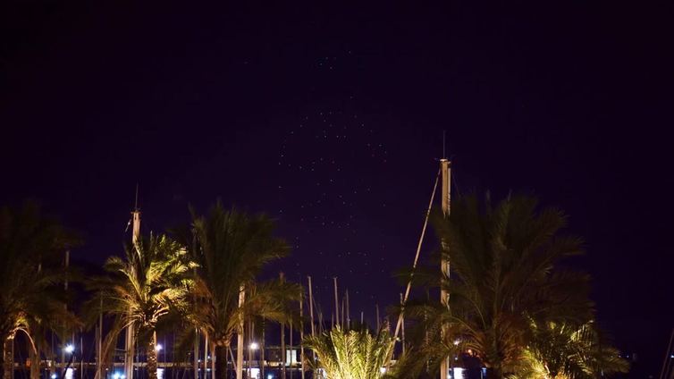 Un espectáculo de drones ilumina el cielo de Cartagena de la mano de Licor 43