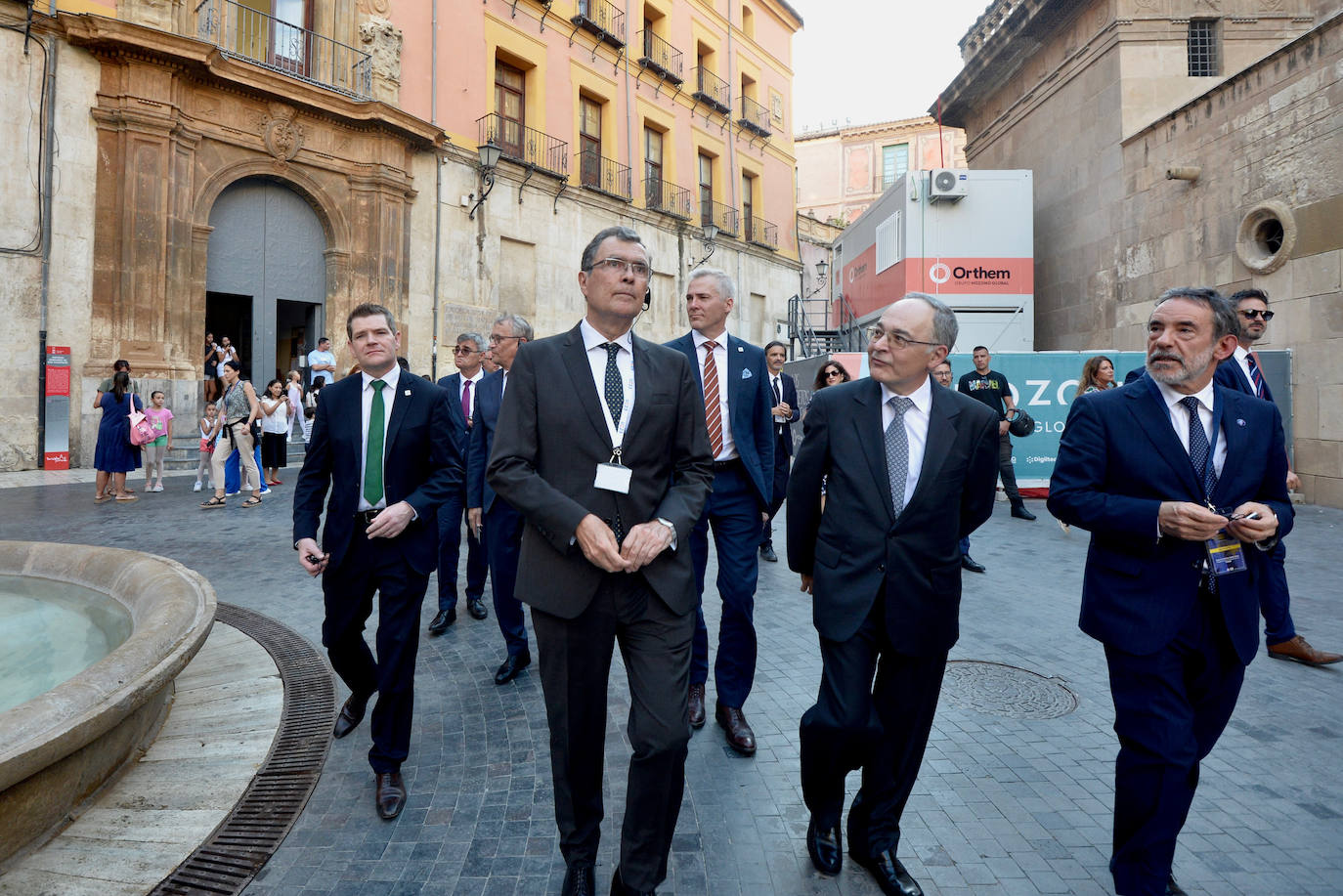 Las imágenes de la llegada de la comitiva de los países miembros de la UE a Murcia