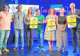 Presentación ayer de la programación, con Jorge de Juan, a la derecha, coordinador de artes escénicas.
