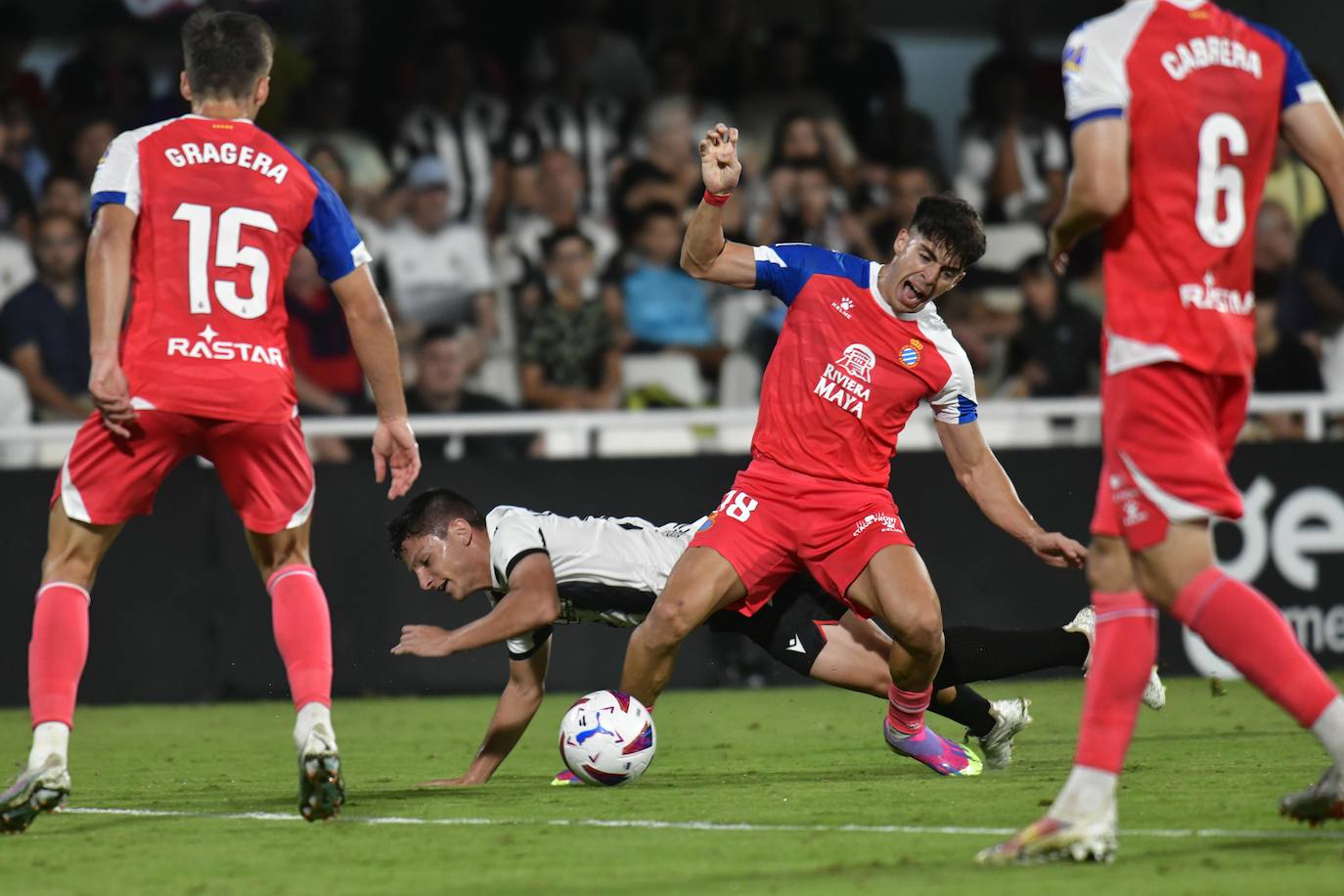 La derrota del Cartagena frente al Espanyol, en imágenes