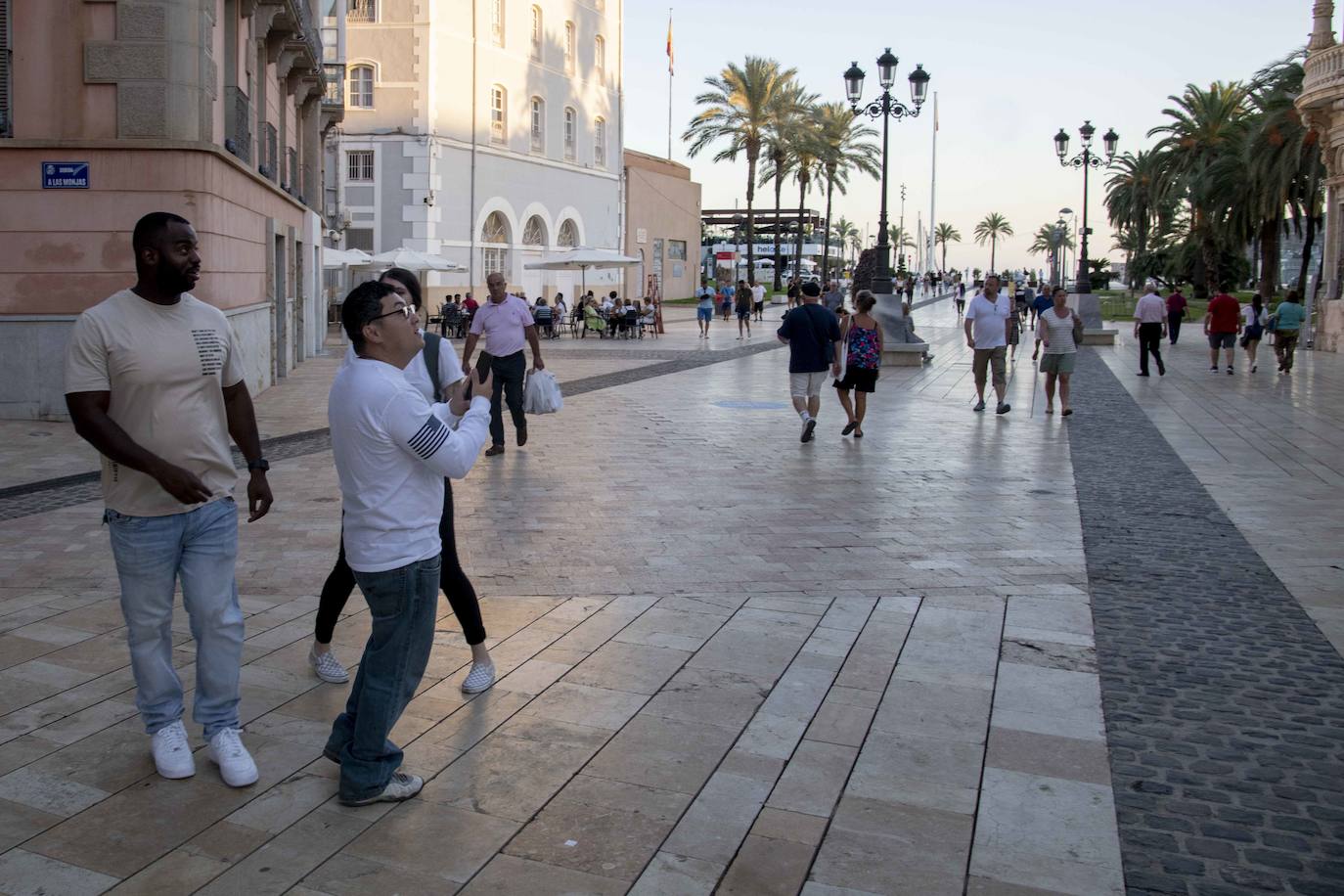 Las imágenes de los americanos por el centro de Cartagena