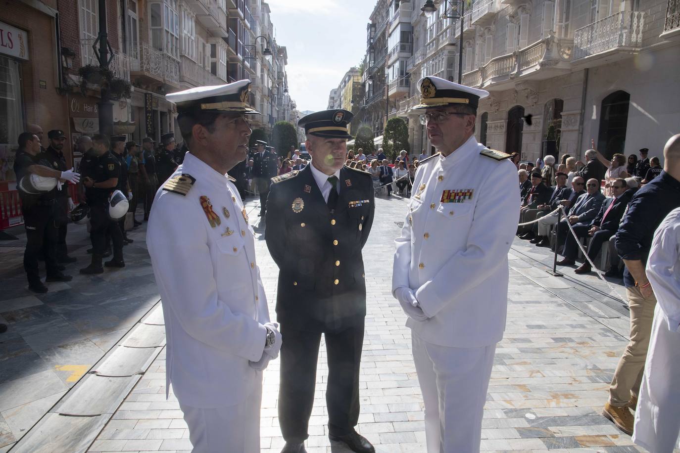 Las imágenes del acto de los Santos Ángeles Custodios en Cartagena