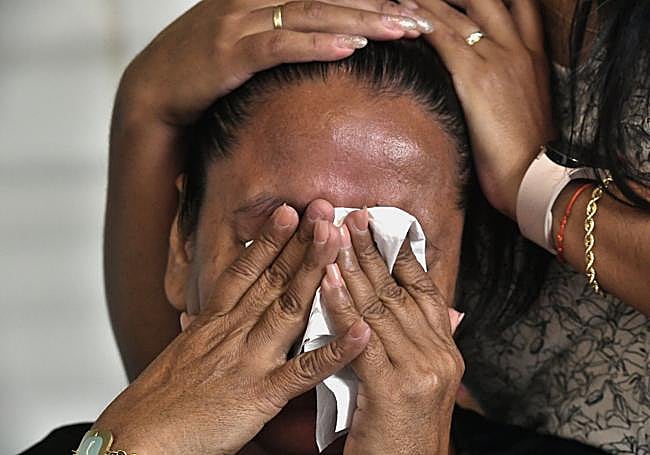 Milagros Blandón, rota de dolor al recordar a su hija.