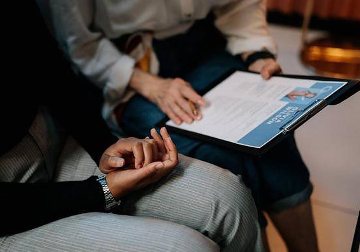 Una entrevista de trabajo, en una imagen de archivo.