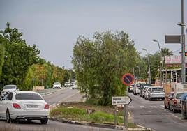 La carretera CV-95 a su paso por la urbanización torrevejense de Los Balcones.