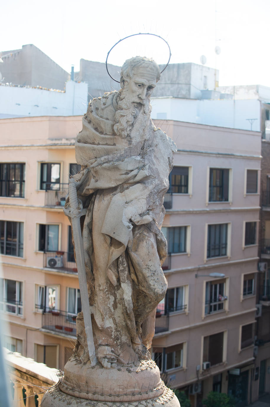 Las obras de restauración de la fachada de la Catedral de Murcia