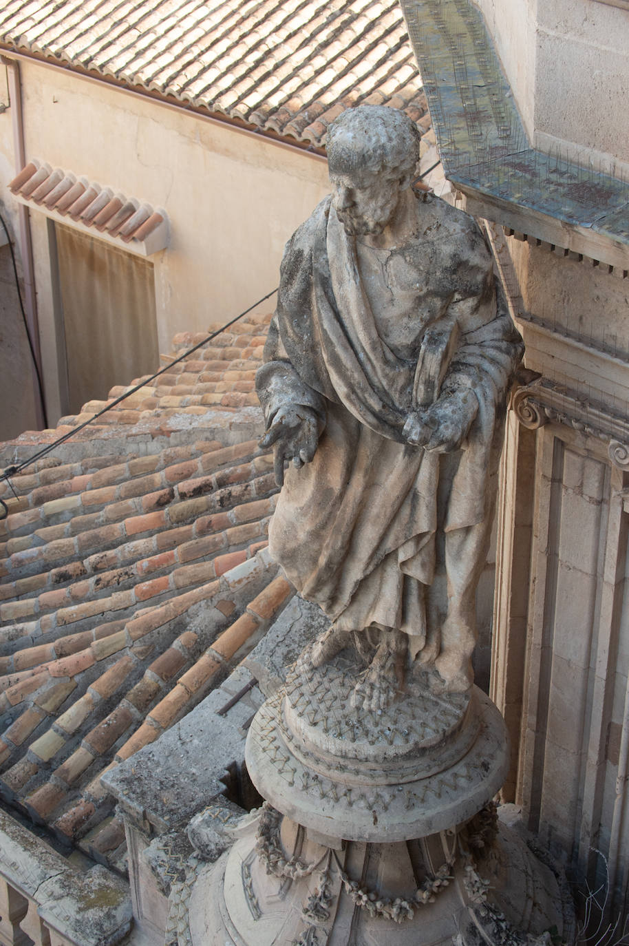 Las obras de restauración de la fachada de la Catedral de Murcia