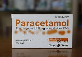 Una caja de Paracetamol.