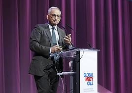 Josep Vicent Boira, comisionado del Gobierno para el Corredor Mediterráneo, participa en la sesión plenaria Corredor 360º, durante la Global Mobility Call.