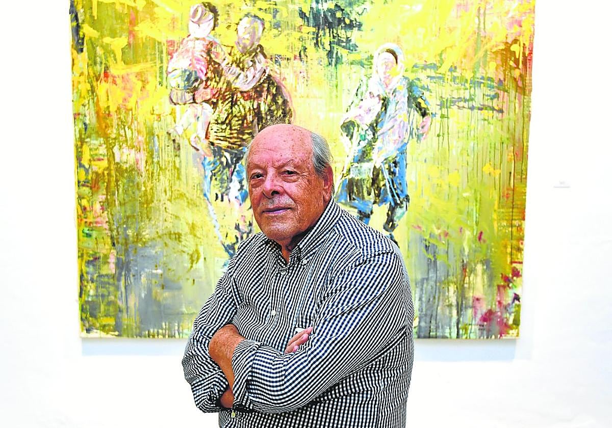 Huida en pareja. Una de las obras de gran formato que expone Esteban Campuzano hastael 20 de noviembre en AdB.