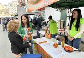La concejal de Medio Ambiente, Ana Belén Martínez, habla con una vecina.