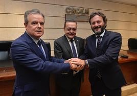 De izquierda a derecha, José Rosique, José María Albarracín y Ramón Avilés.