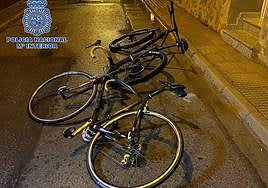 Dos bicicletas que fueron robadas por los presuntos ladrones.