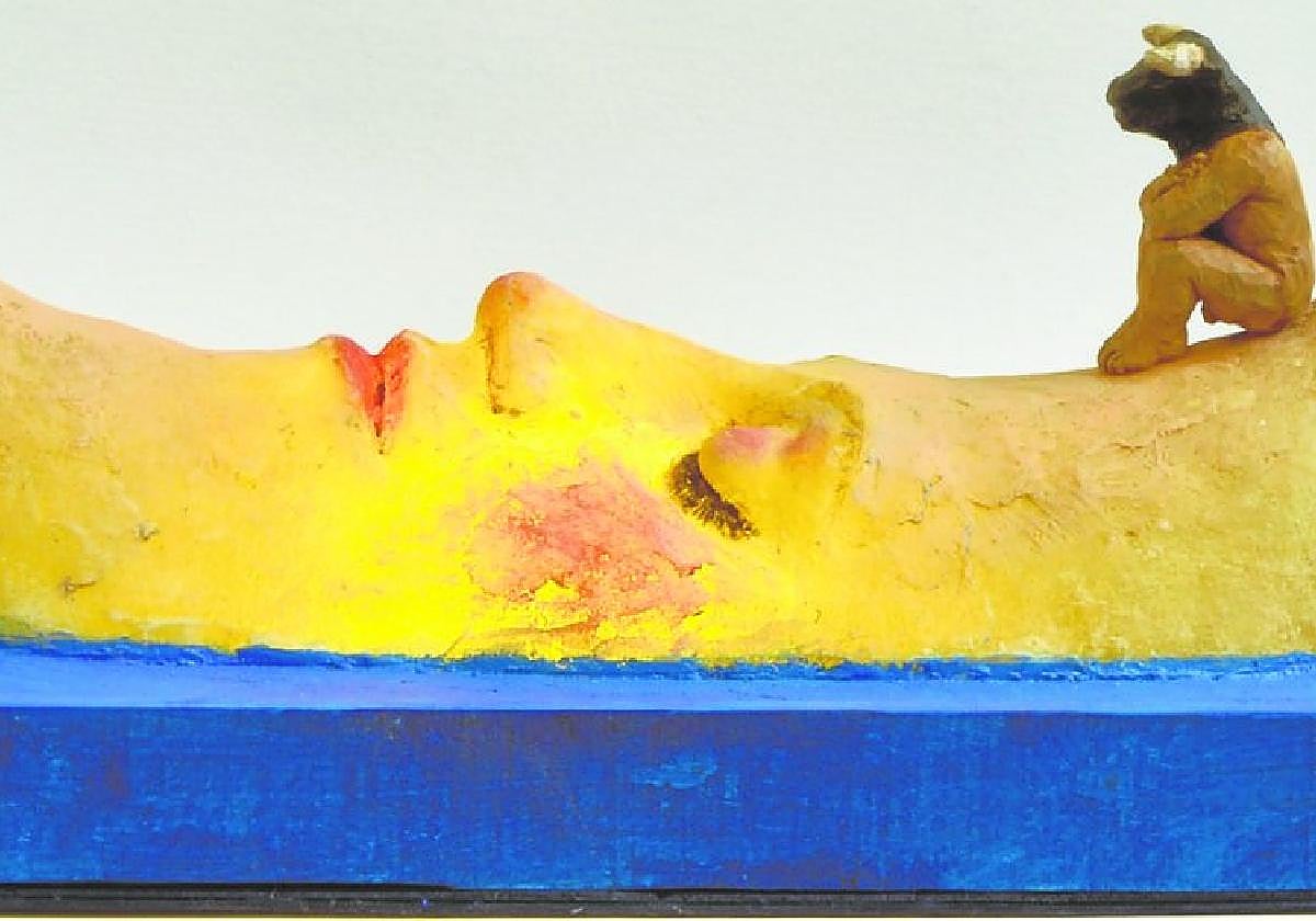El Minotauro se posa en la luna en la obra de Pepe Yagües para la exposición colectiva del Mudem.