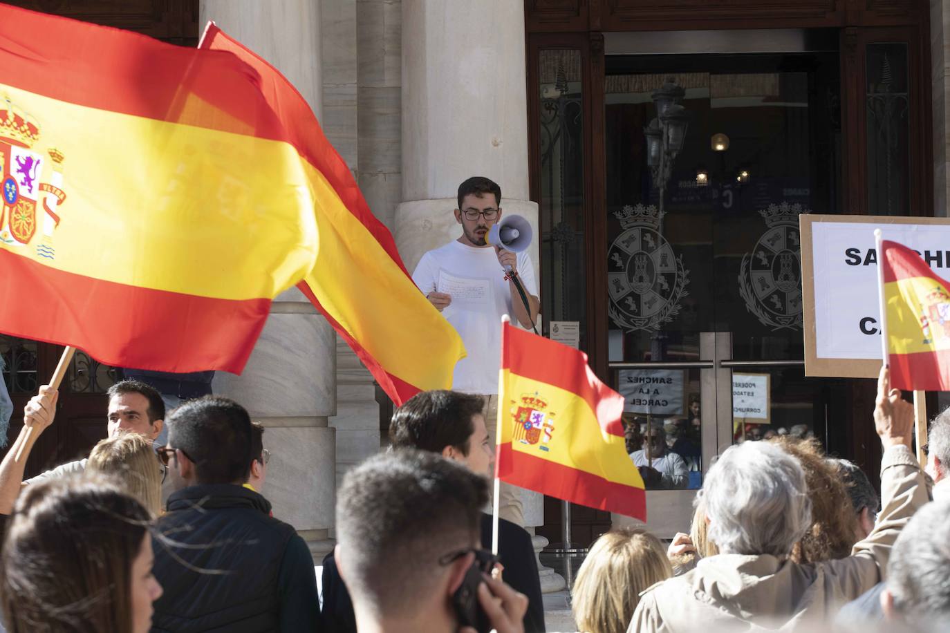 La protesta en Cartagena por la unidad de España, en imágenes