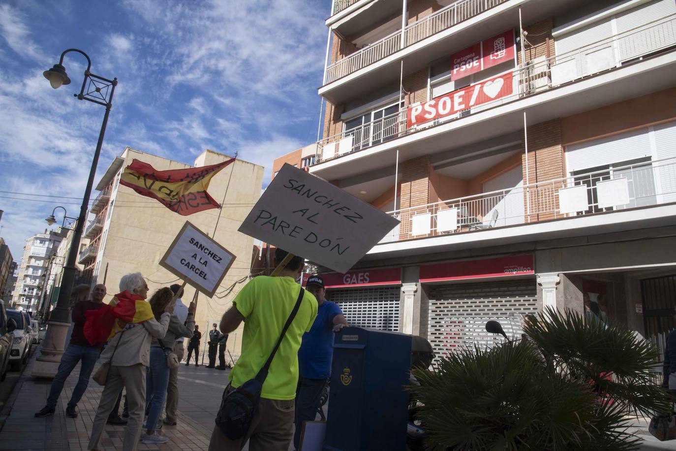 La protesta en Cartagena por la unidad de España, en imágenes