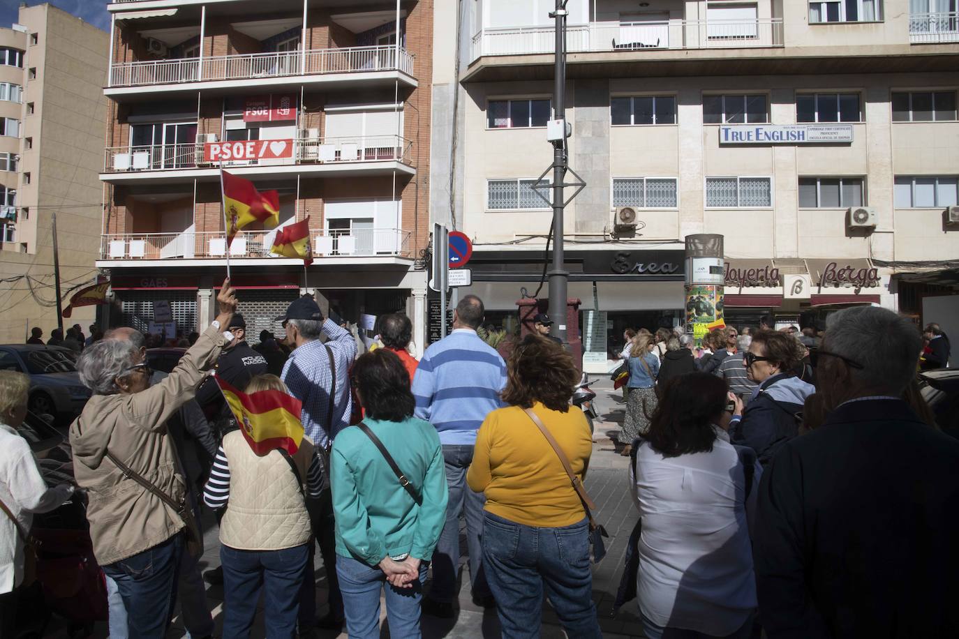La protesta en Cartagena por la unidad de España, en imágenes
