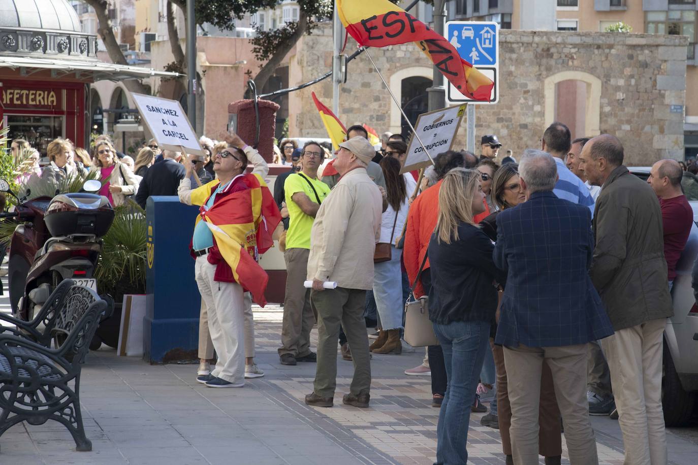 La protesta en Cartagena por la unidad de España, en imágenes