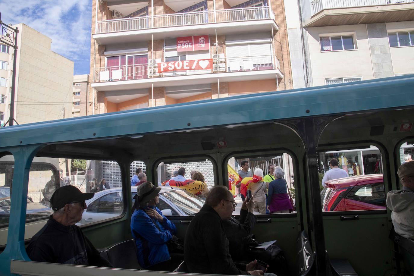 La protesta en Cartagena por la unidad de España, en imágenes