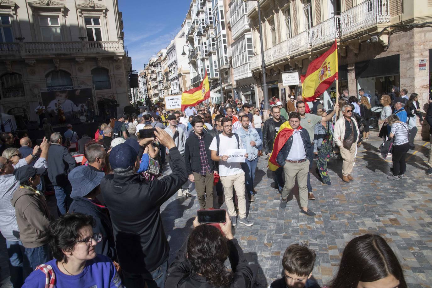 La protesta en Cartagena por la unidad de España, en imágenes